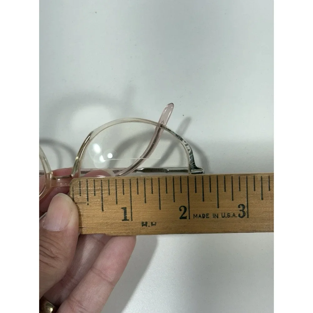 Rembrand by REM  VINTAGE eyewear eyeglass frame, 135, Pink Tinted plastic Clear